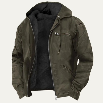 Men's Fleece Lined Hooded Jacket