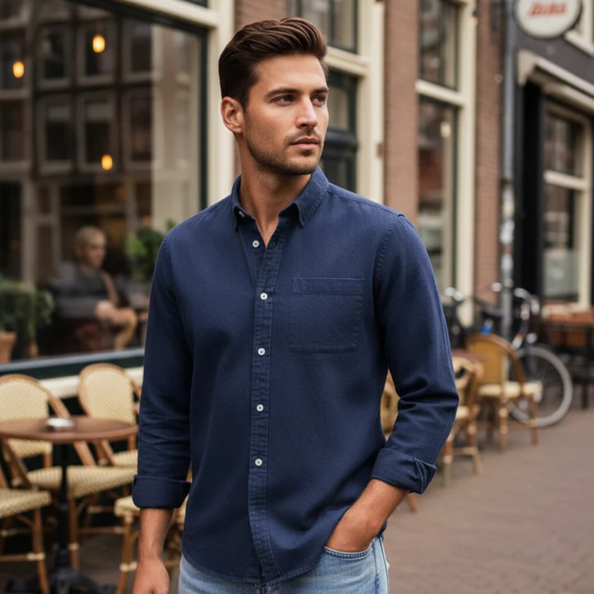 Men's Classic Oxford Dress Shirt Button Up