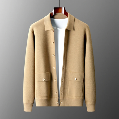Men's Merino Wool Knit Cardigan