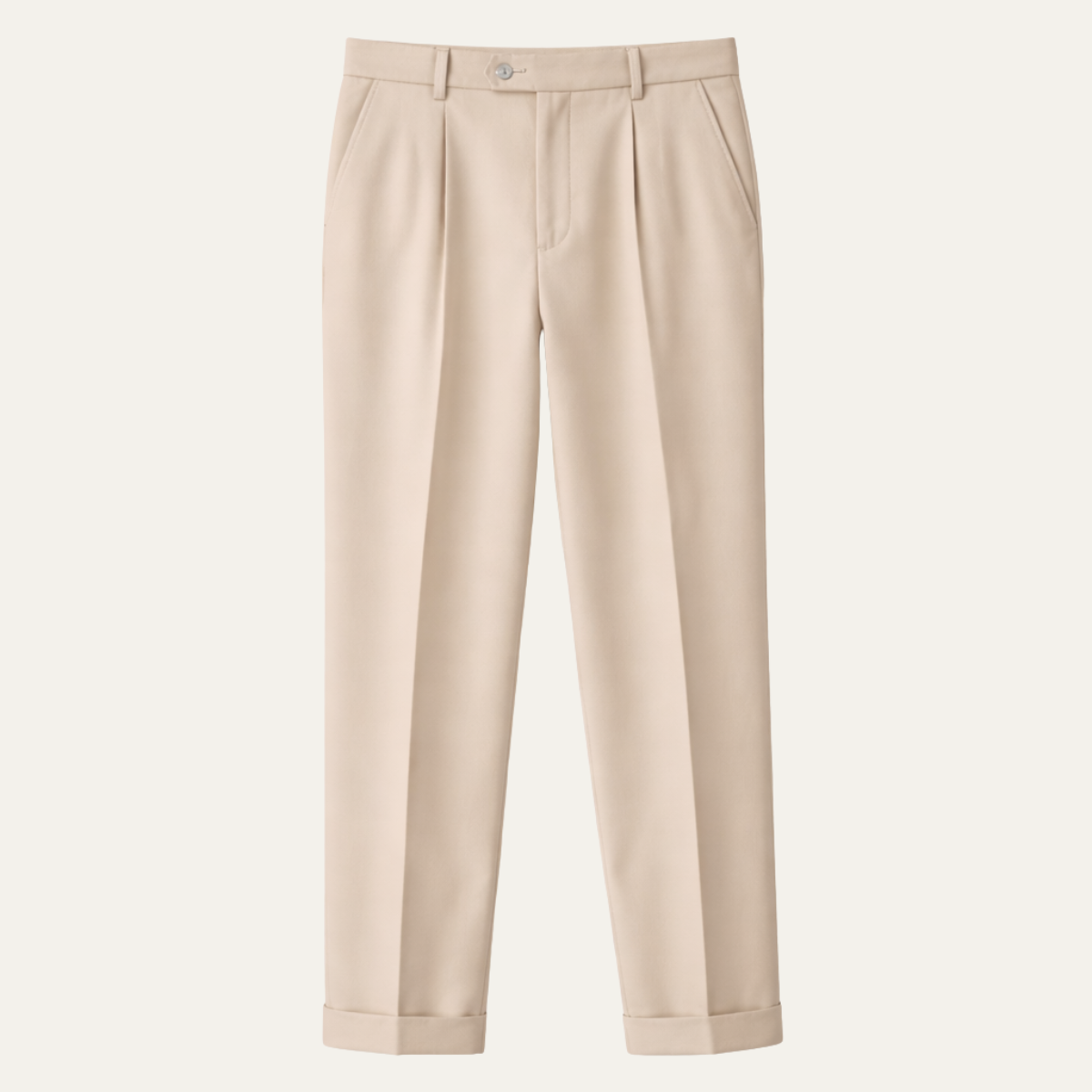 Men's High Waist Straight Leg Business Trousers - VibreMode