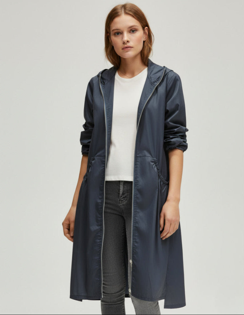 Lightweight Women's Spring Hooded Rain Coat