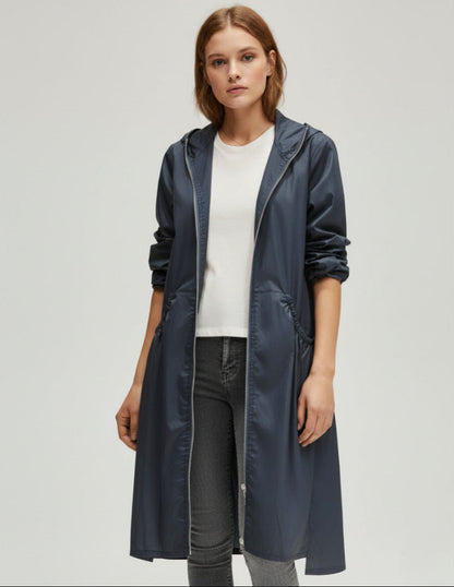 Lightweight Women's Spring Hooded Rain Coat