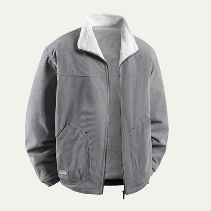 Men's Corduroy Fleece Zip Jacket