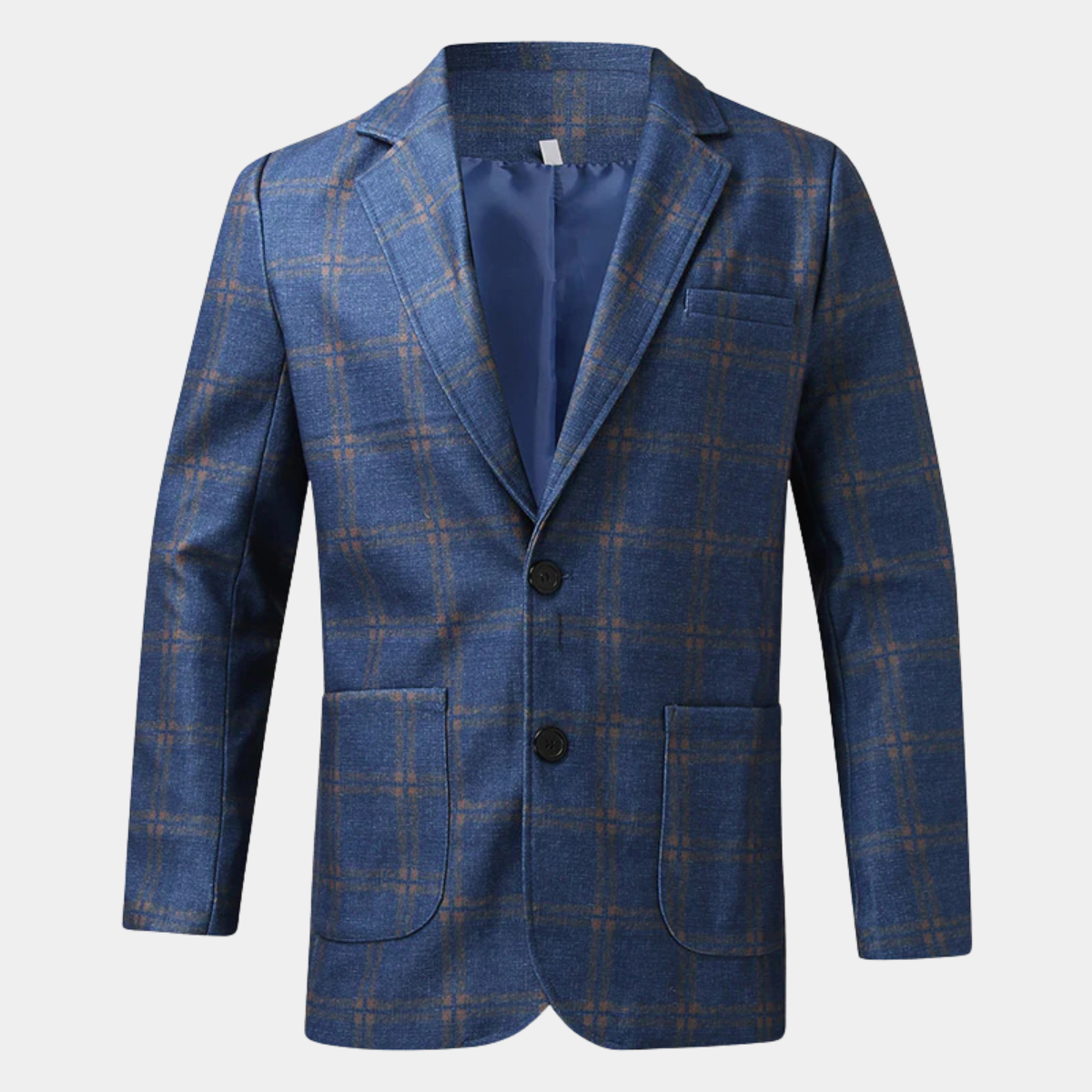 Men's Plaid Blazer Classic Fit Suit Jacket - VibreMode