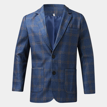 Men's Plaid Blazer Classic Fit Suit Jacket - VibreMode
