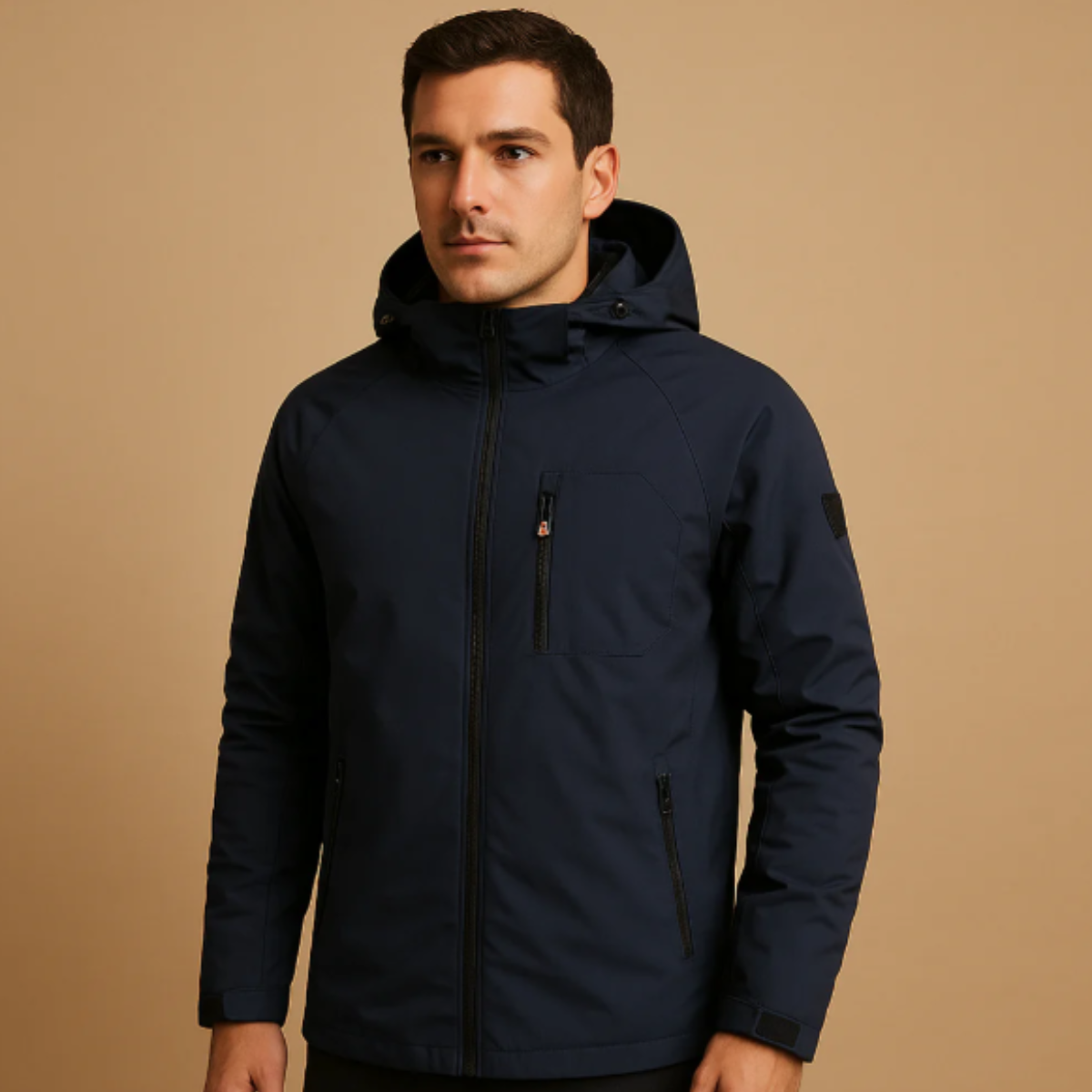 Men's Waterproof Windbreaker Jacket Lightweight Hooded