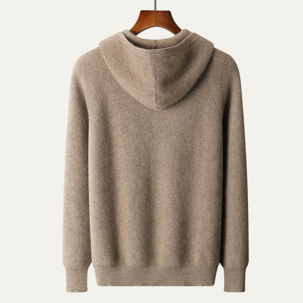 Men's Merino Wool Hooded Cardigan