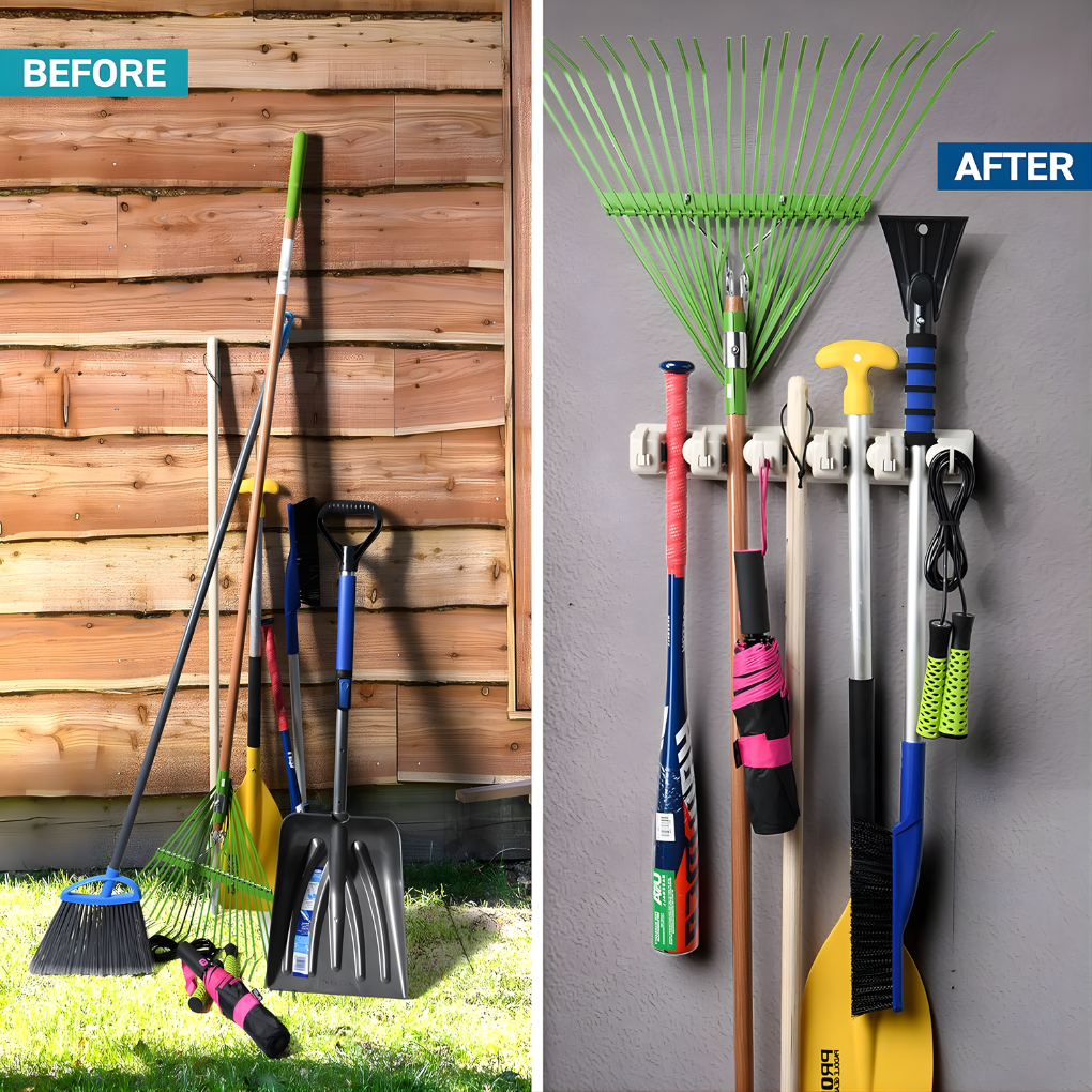 Wall Mount Tool Organizer Broom Holder