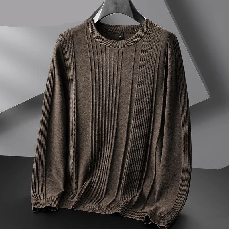 Thick Cable Knit Crew Sweater