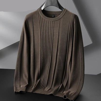 Thick Cable Knit Crew Sweater