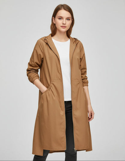 Lightweight Women's Spring Hooded Rain Coat