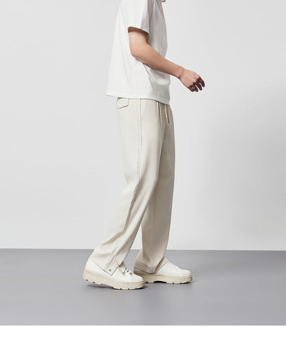 Men's Pleated Wide Leg Pants