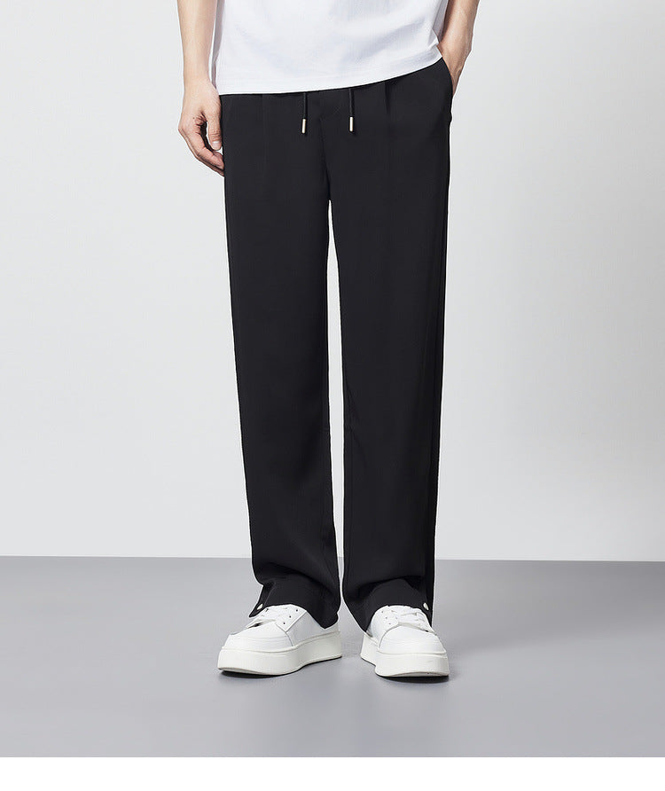 Men's Pleated Wide Leg Pants
