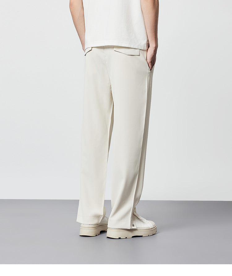 Men's Pleated Wide Leg Pants