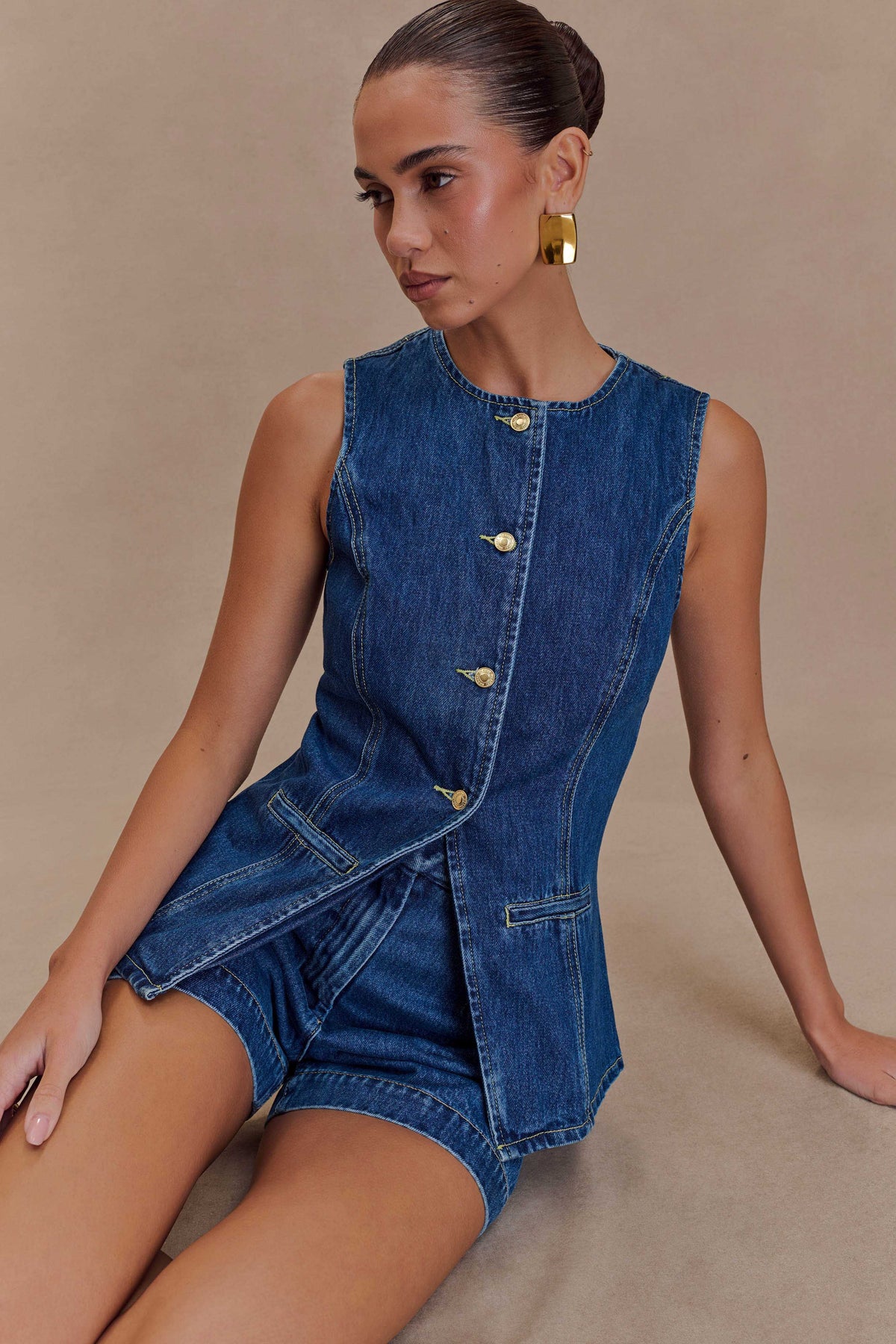Fashionable Women's 2 Piece Denim Outfit