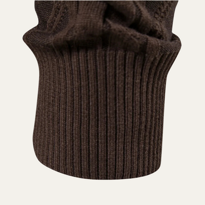 Brecon Men's Cable Knit Cardigan Button Front
