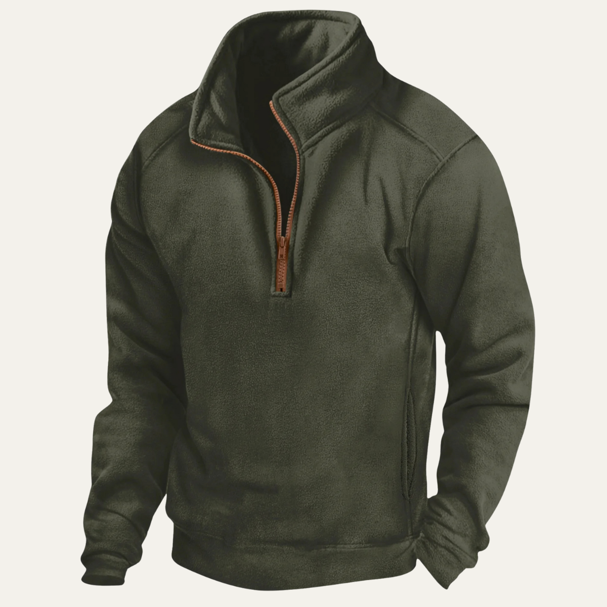 Men's Thick Fleece Half Zip Sweater