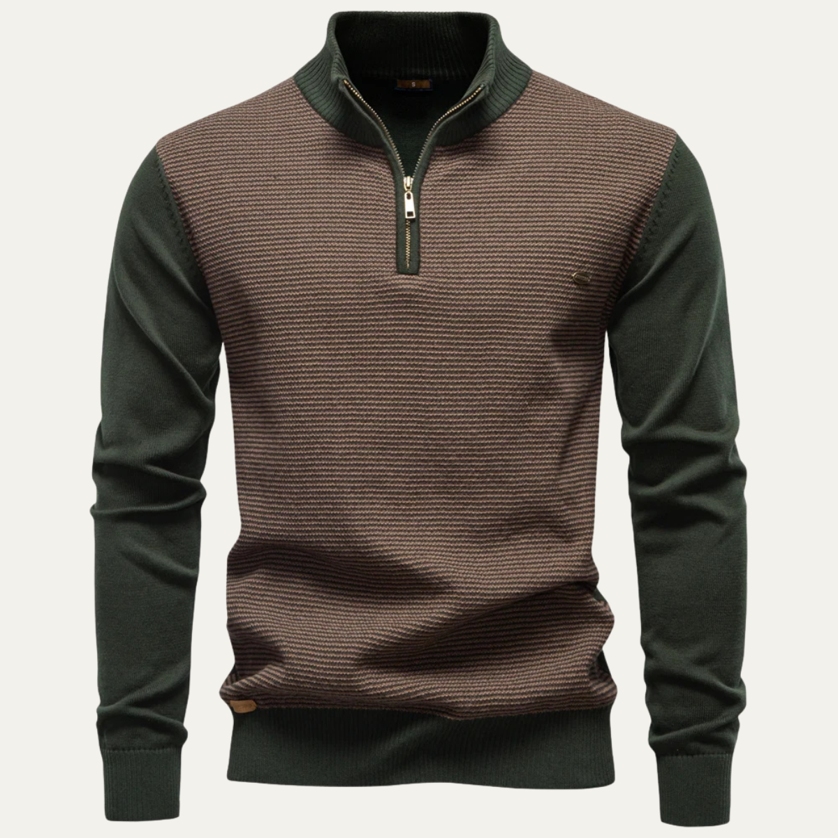 Men's Half Zip Winter Knit Sweater