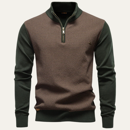 Men's Half Zip Winter Knit Sweater
