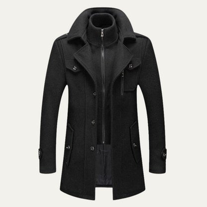 Men's Smart Trench Coat Waterproof Stand Collar