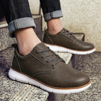 Ardley Faux Leather Lace Up Sneakers