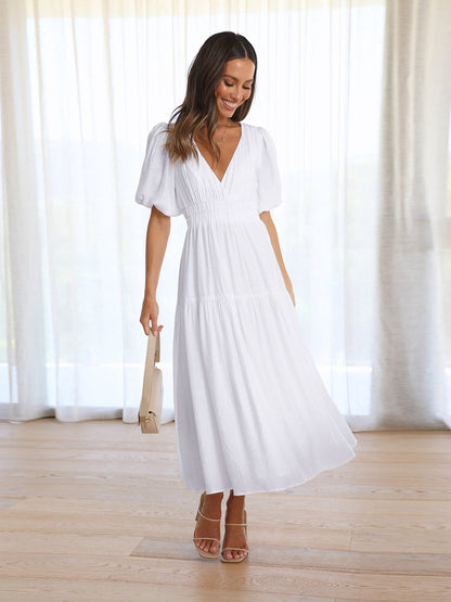 Fluffy Ruffled Women's Casual Dress
