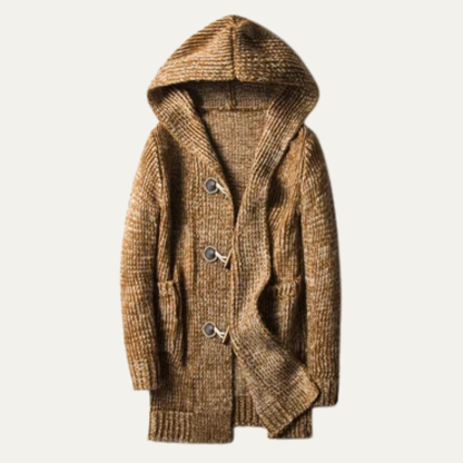 Men's Thick Knitted Hooded Sweater Warm Casual - VibreMode