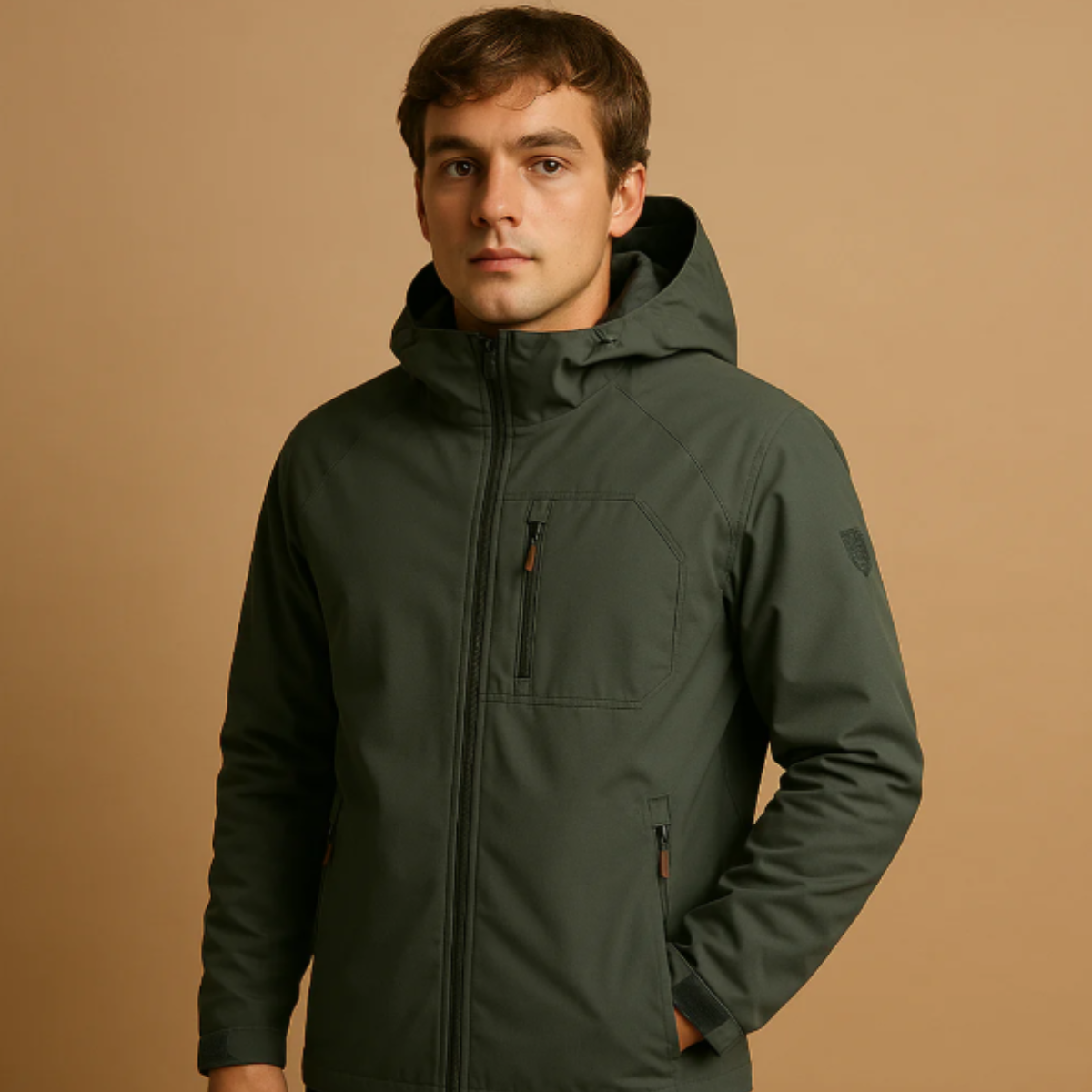 Men's Waterproof Windbreaker Jacket Lightweight Hooded
