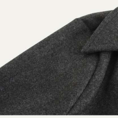 Men's Double Breasted Wool Blend Trench Coat