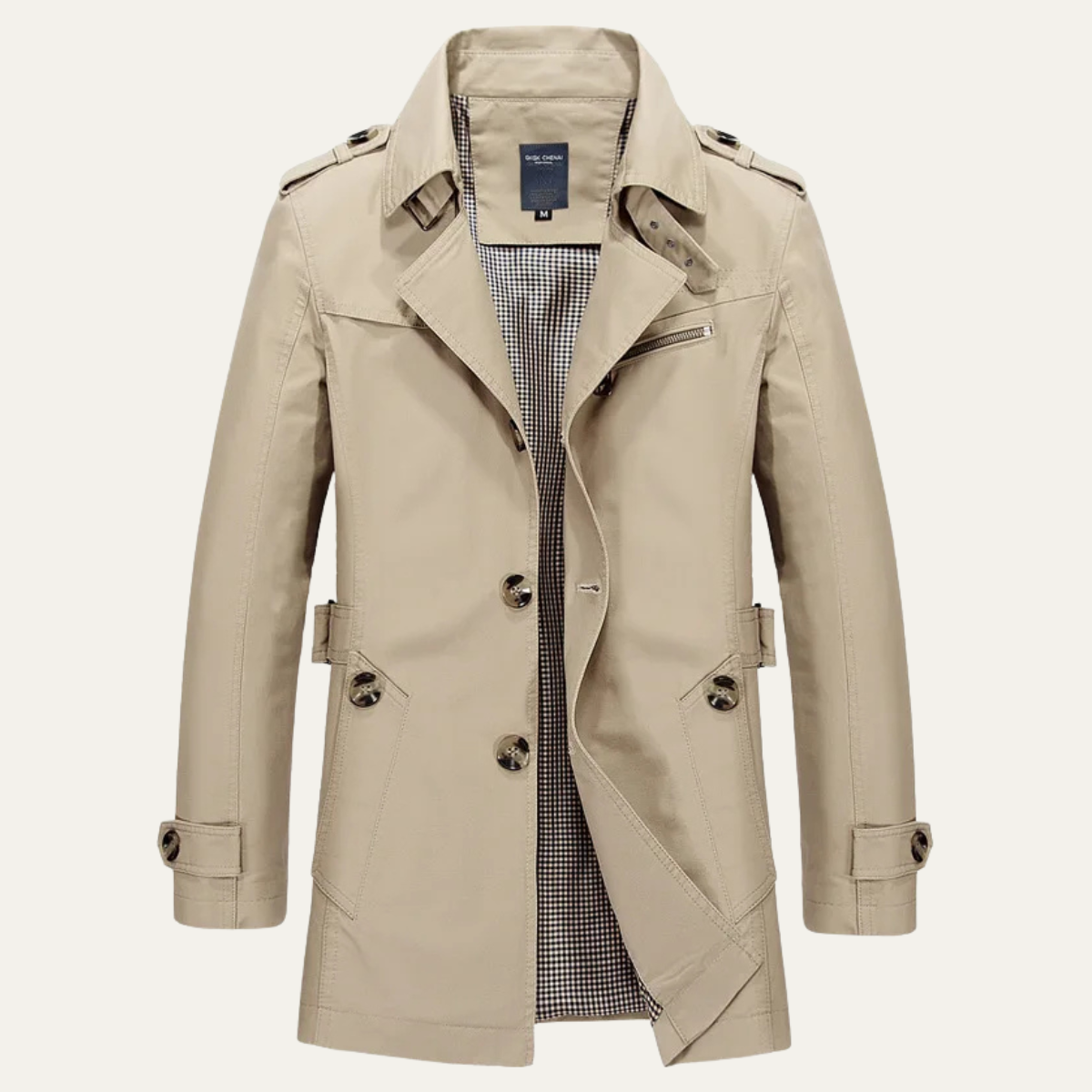 Men's Double Breasted Trench Coat Waterproof - VibreMode