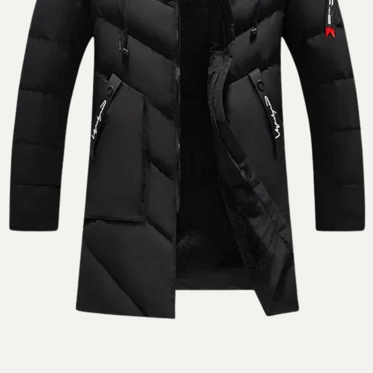 Men's Thickened Fleece Hooded Jacket