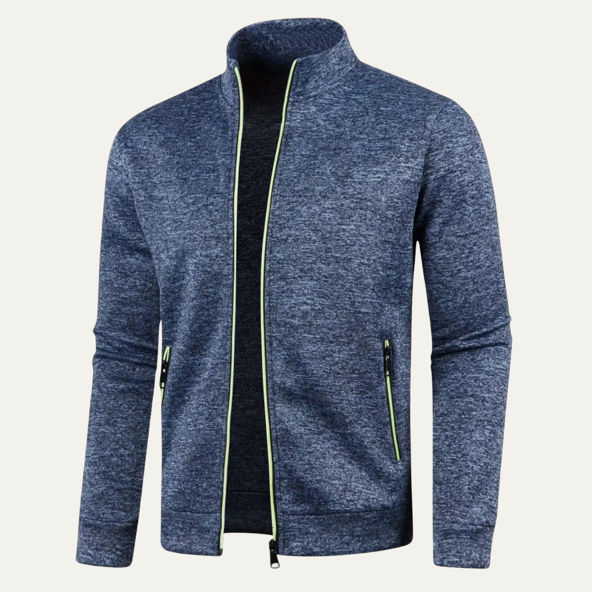 Men's Classic Knit Zip Up Jacket - VibreMode