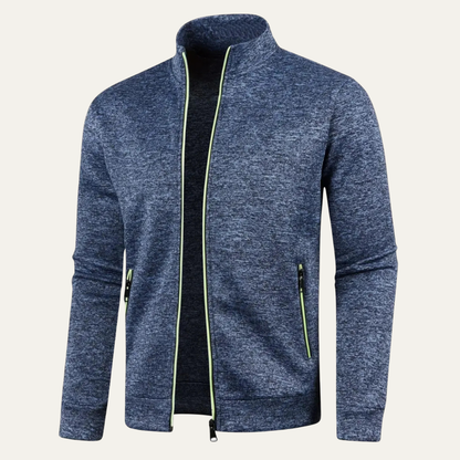 Men's Classic Knit Zip Up Jacket - VibreMode