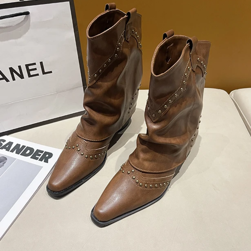 Decorative Embellished Cowboy Boots