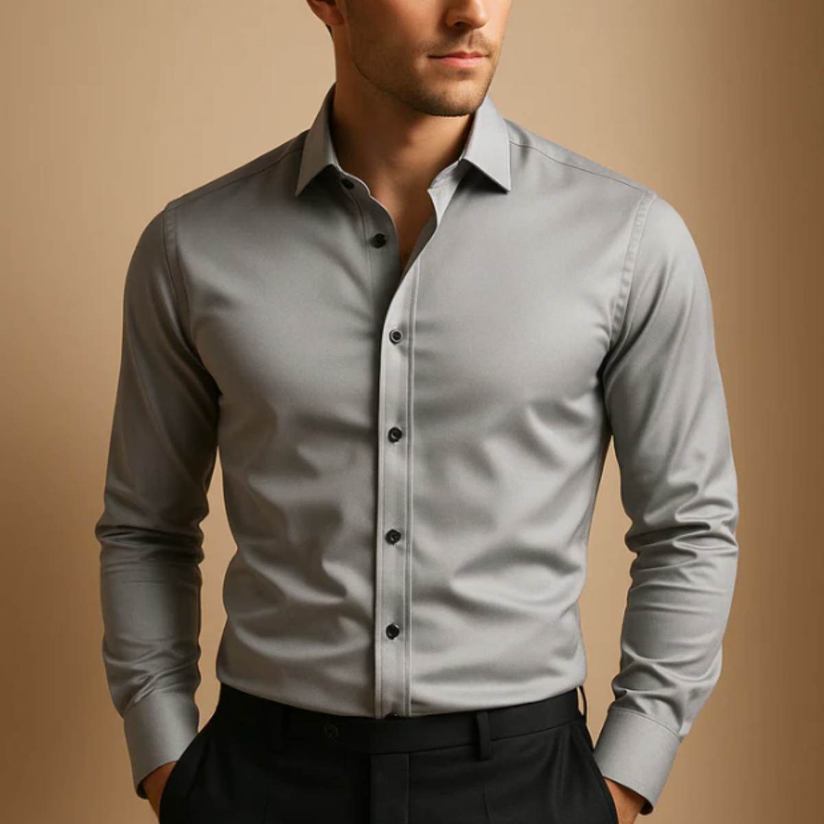 Men's Slim Fit Formal Dress Shirt