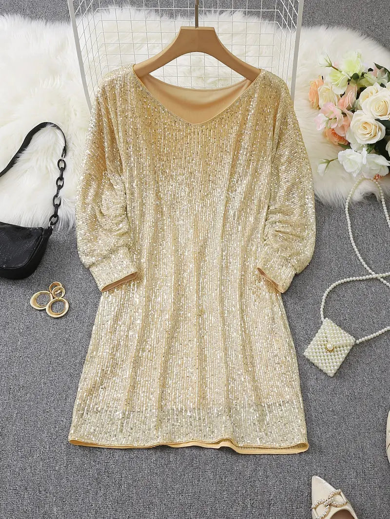 Glittery Evening Party Dress