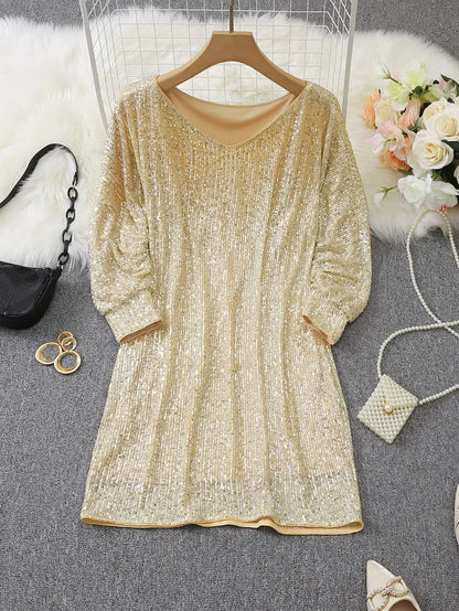 Glittery Evening Party Dress