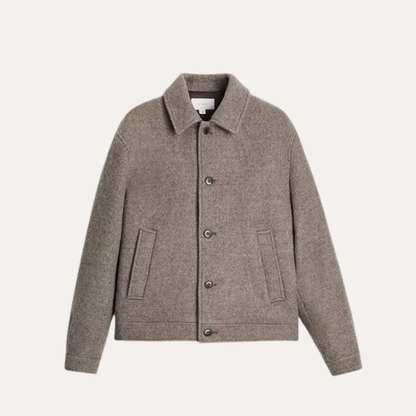 Men's Wool Winter Jacket Taupe - VibreMode