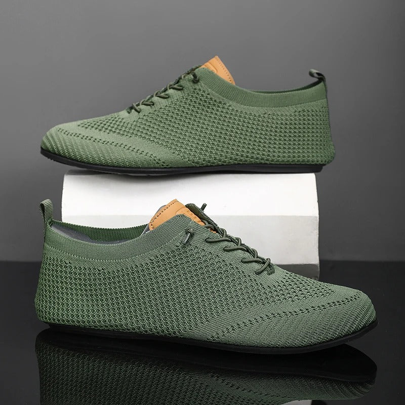 Men's Slip On Shoes Low Knit Lace Detail