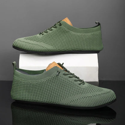Men's Slip On Shoes Low Knit Lace Detail