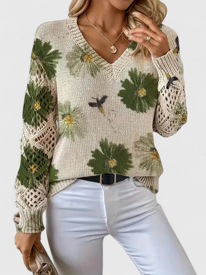 Mae | Pretty Floral Knit Sweater