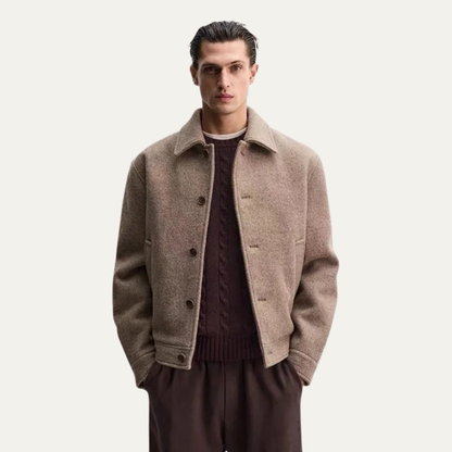 Men's Wool Winter Jacket Taupe