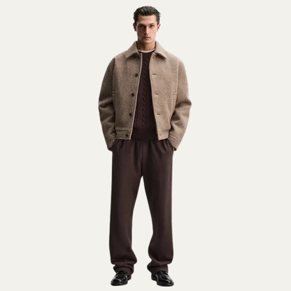 Men's Wool Winter Jacket Taupe