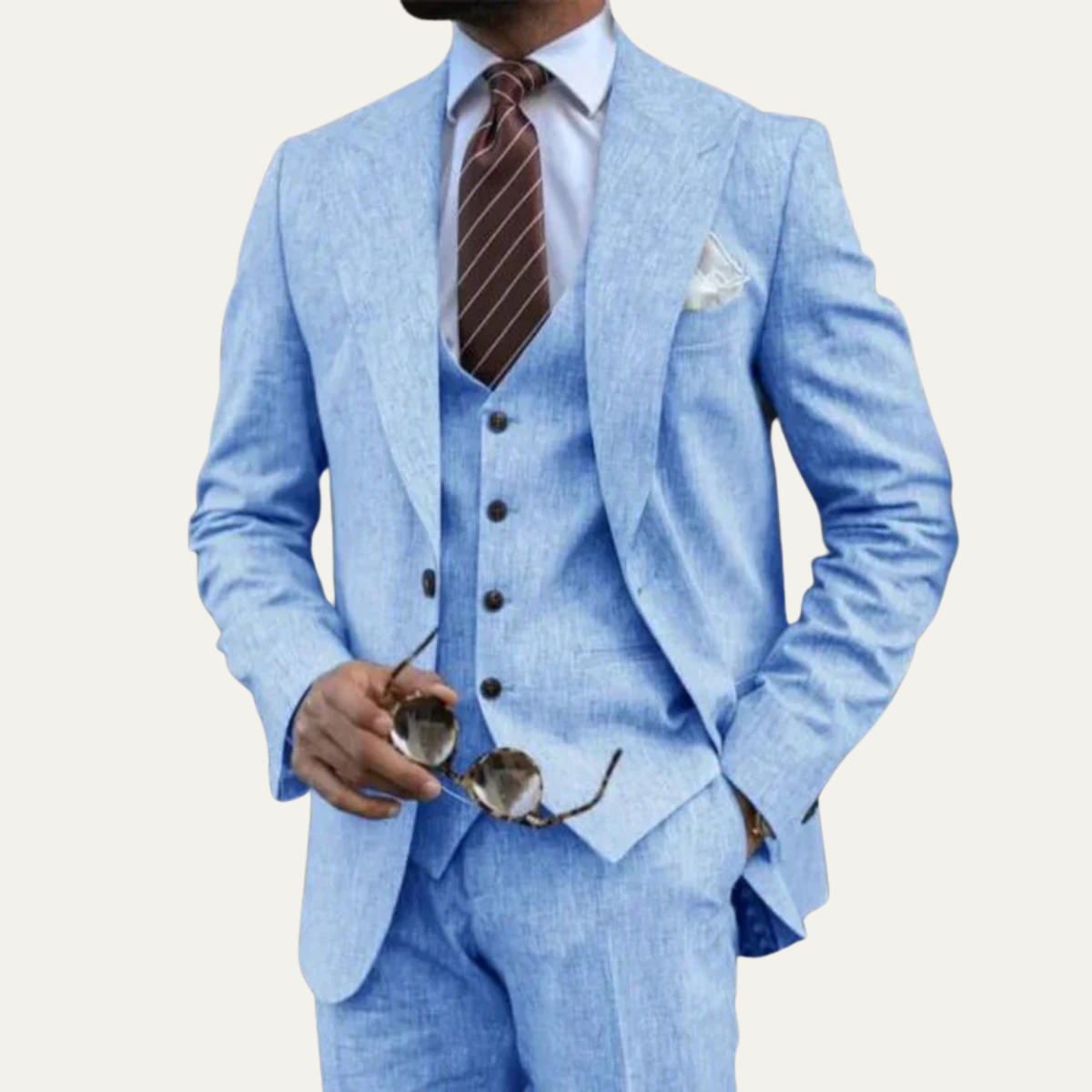 Men's 3 Piece Suit Blazer Waistcoat Trousers