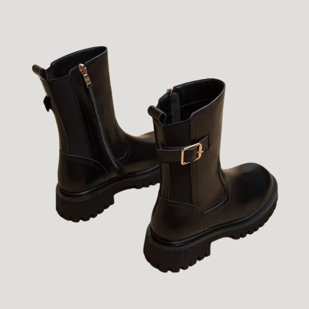 Comfortable Women's Ankle High Block Heel Boots