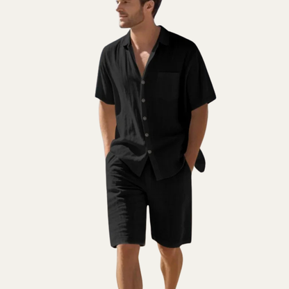 Kirkwood Men's Short Sleeve Shirt And Shorts Set Lightweight