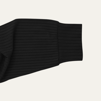 Men's Ribbed Knitted Polo Shirt