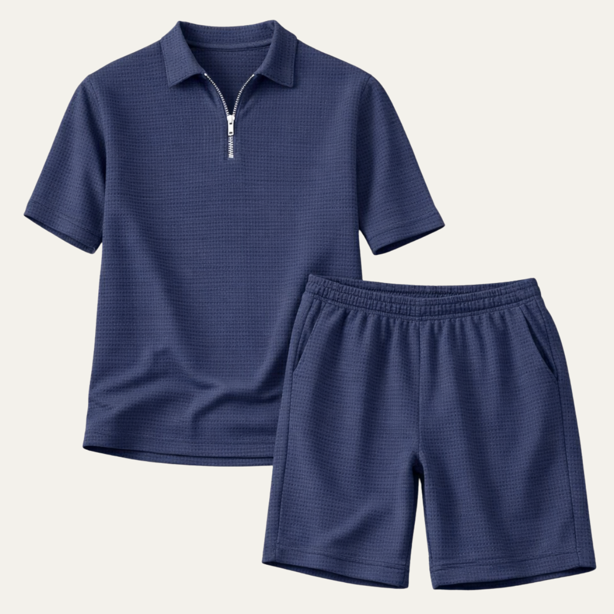 Men's Polo Shirt And Shorts Summer Casual Set - VibreMode