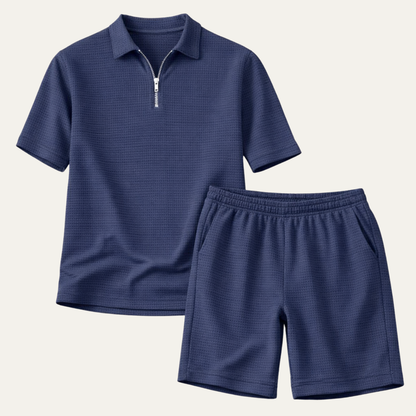 Men's Polo Shirt And Shorts Summer Casual Set - VibreMode