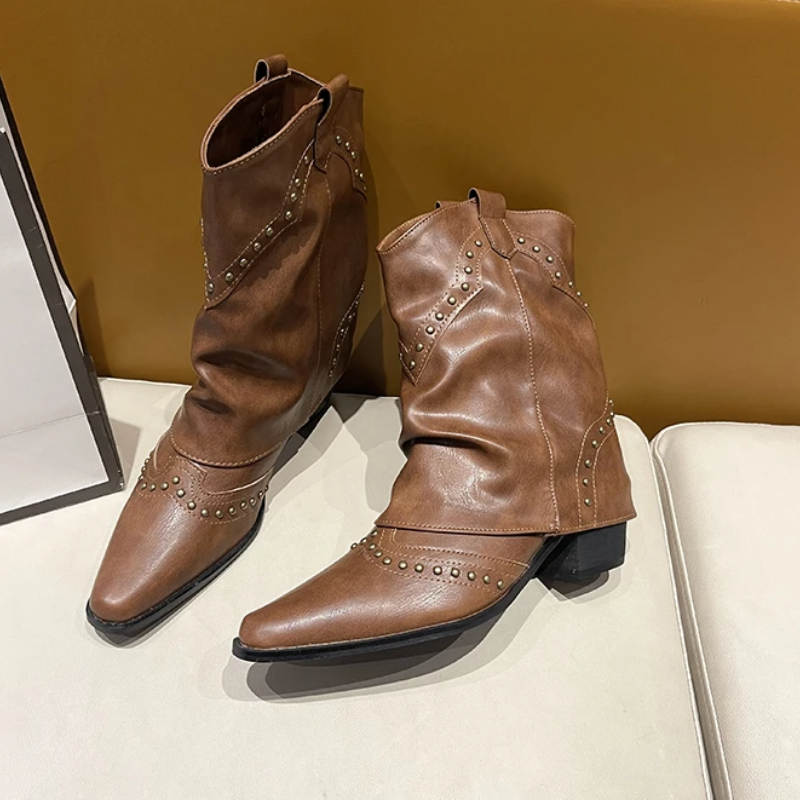 Decorative Embellished Cowboy Boots